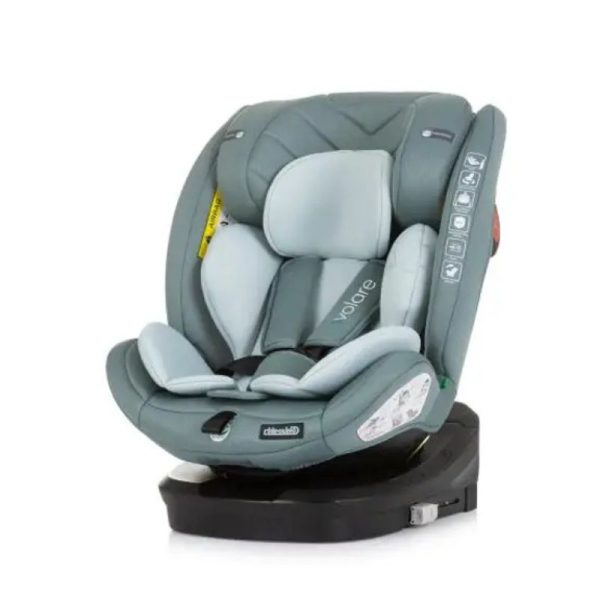 AUTOSJEDALICA CHIPOLINO VOLARE 40-150 CM ISOFIX 360 PASTEL GREEN