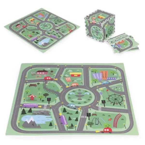 PODLOGA PUZZLE ZA IGRU ECOTOYS CITY 90,5 x 90,5 CM