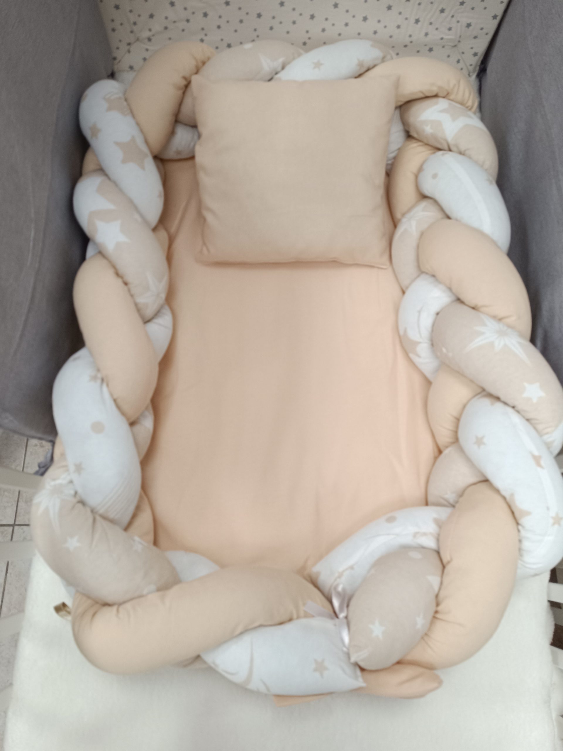 GNIJEZDO PLETENICA BEŽ 2U1