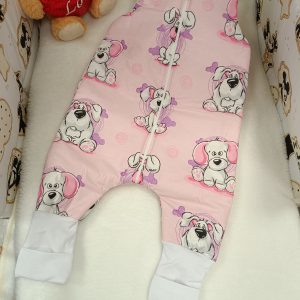 ZIMSKA VREĆA ZA SPAVANJE S NOGAMA PSIĆ ROZA