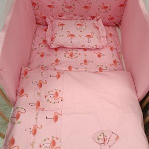 POSTELJINA ZA KREVETIĆ FLAMINGO ROZA 7/1