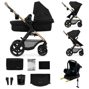 KOLICA KINDERKRAFT MOOV 2 MINK PRO PURE BLACK 4U1