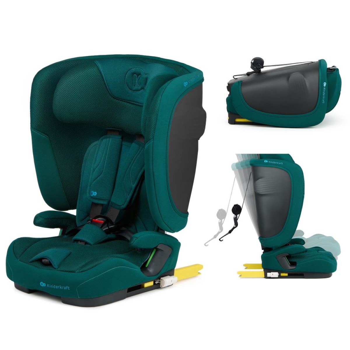 AUTOSJEDALICA KINDERKRAFT FIX2GO ISOFIX I-SIZE 76-150 CM GREEN