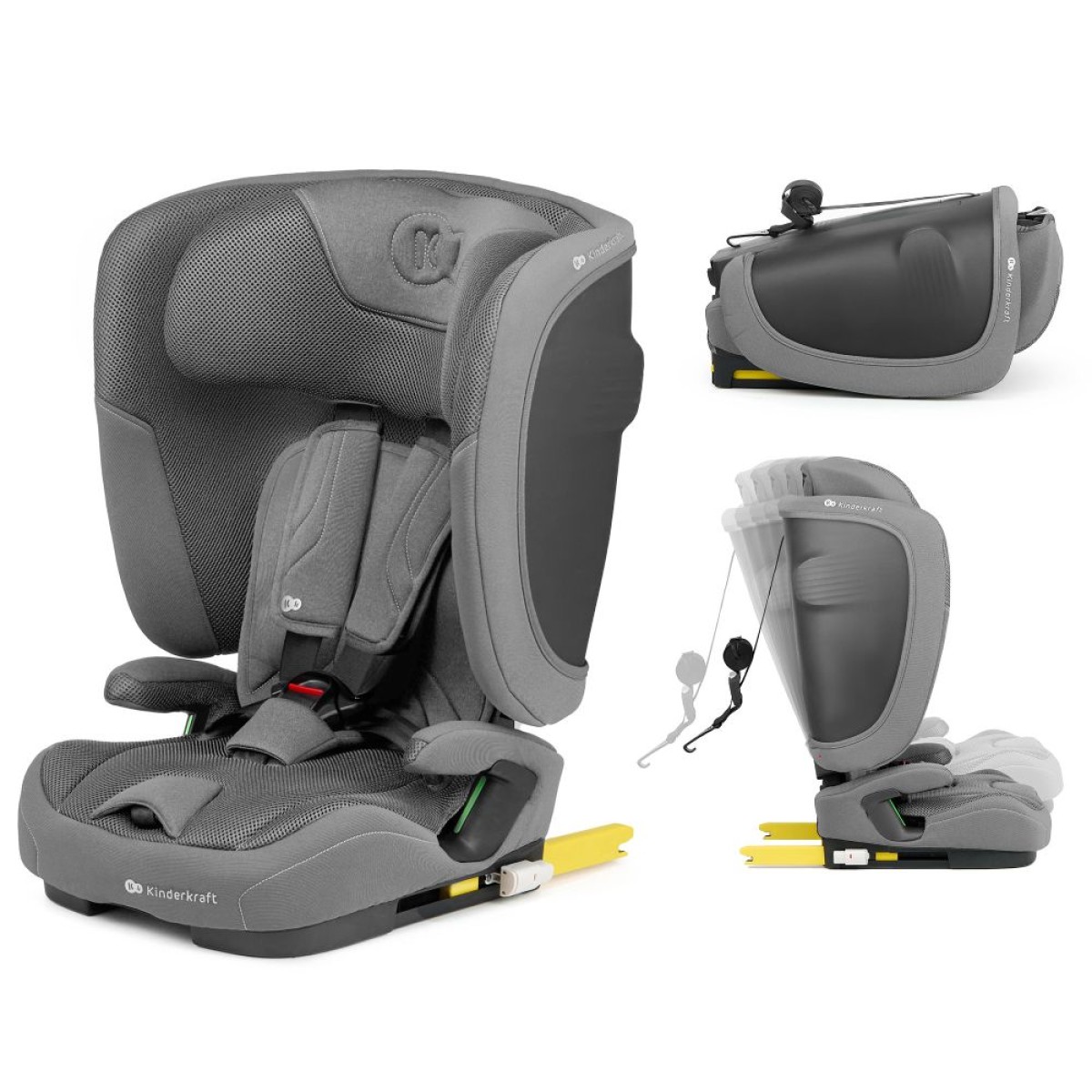 AUTOSJEDALICA KINDERKRAFT FIX2GO ISOFIX I-SIZE 76-150 CM GREY