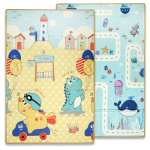 DVOSTRANA SKLOPIVA PODLOGA VODENI SVIJET/DINOSAURI 117,50 x 177 CM